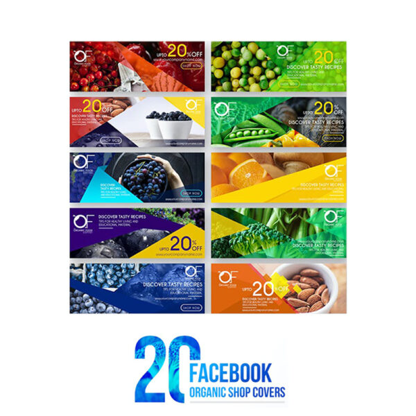 20 Facebook Cover Organic Shop
