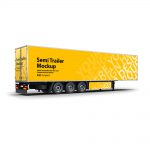Semi Trailer Truck PSD Mockup